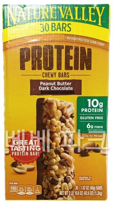 NATURE VALLEY 프로틴 바 1.2KG / 40G X 30 N.V PROTEIN CHEWY BARS