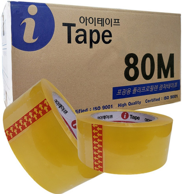 리더스 80M 투명 박스테이프 소량 강력접착 D4, 40개