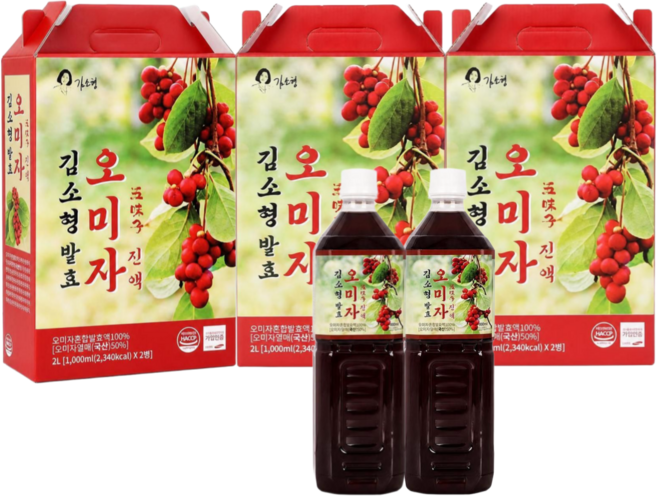 8위 - HnF 김소형 발효 오미자진액 보존료감미료없는 100%국내산 문경 오미자 HACCP 식약처인증, 3세트, 2