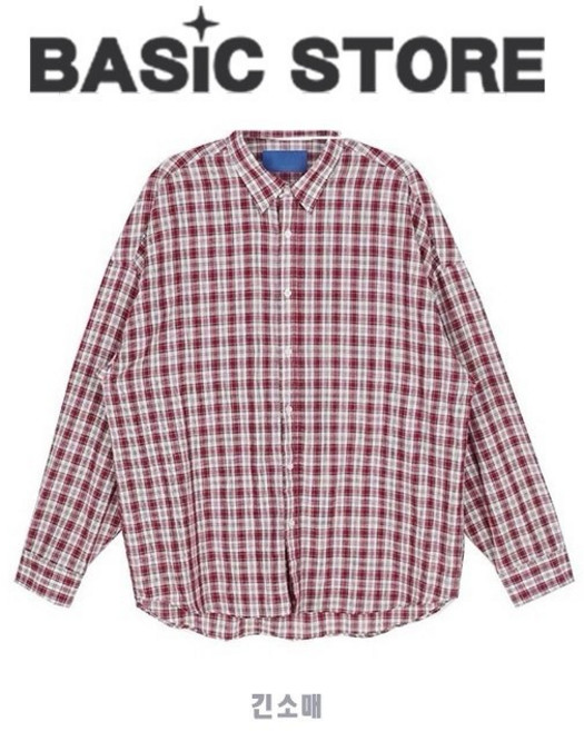 BASIC STORE 韓國格紋襯衫 韓系百搭寬鬆版型男女款薄外套