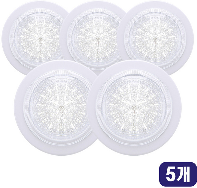 KimS LED 15W 원형 직부등, 주광색, 5개
