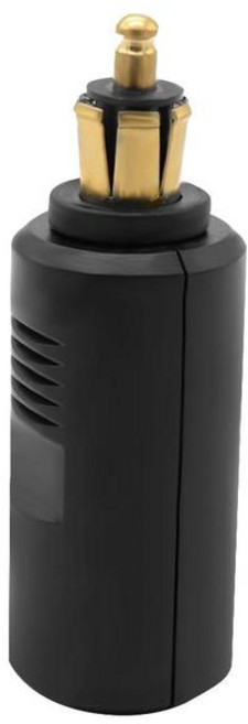 시거잭멀티소켓 dc 12v 24v eu 플러그 충전기 소켓 콘센트 bmw din hella 오토바이 용 자동차 시가 라이터 어댑터 전원 리드 케이블로 변환, 검은 색, 1개