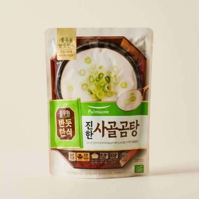 풀무원 반듯한식 진한 사골곰탕(실온), 6개, 500g