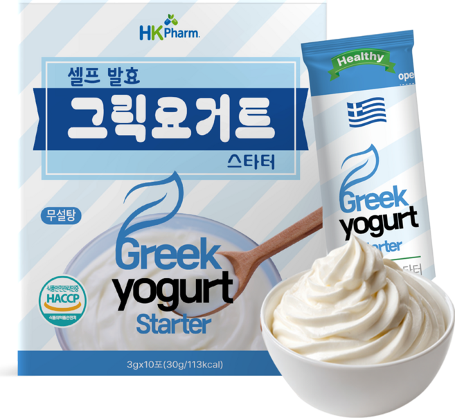 HK 셀프발효 그릭요거트 스타터 인증 유산균, 1개, 10개입, 30g