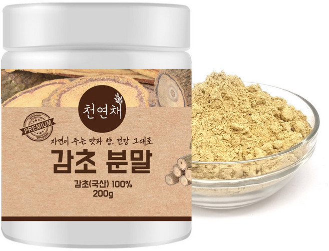 천연채 국산 감초 분말 가루 200g, 1개