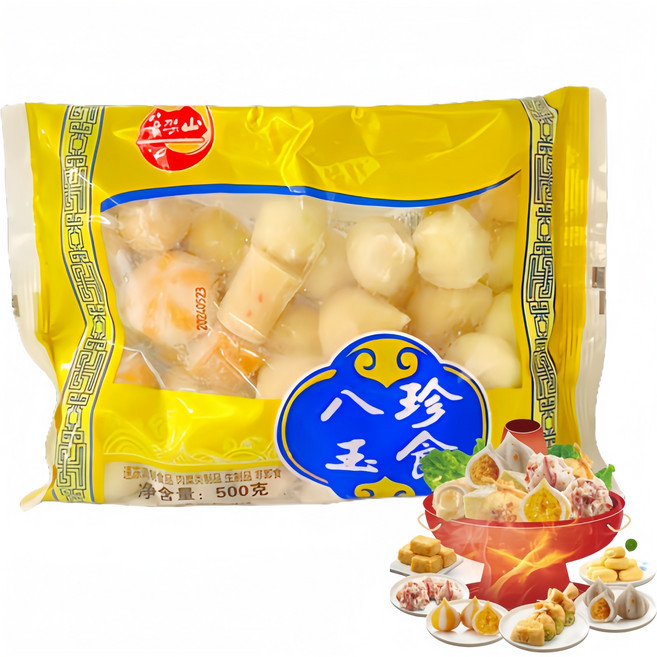 홍홍 중국식품 중국 냉동 혼합피쉬볼 훠궈 마라탕 사리 냉동 중국 피쉬볼 문어볼 갑오징어볼 새우볼 어두부 날치알볼 치즈볼 귀화창, 1개, 500g