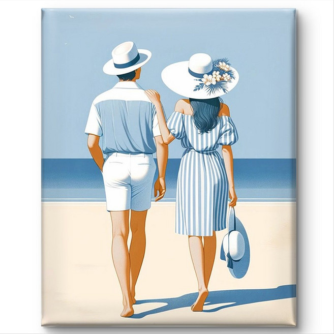 서은이네 캔버스형 보석십자수 DIY 키트 비즈 십자수 액자형 40x50cm, MA03, 1세트