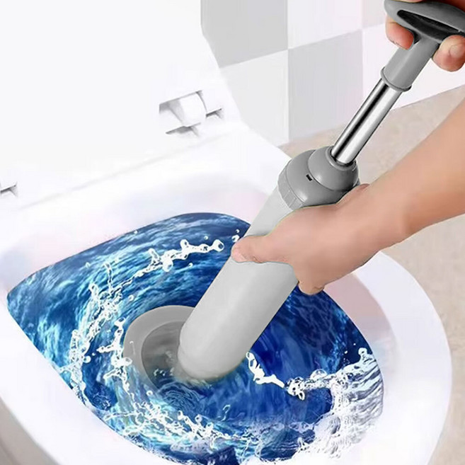 원스톰 화장실 변기 뚫어뻥 변기막힘 펌프 압축기, 그레이