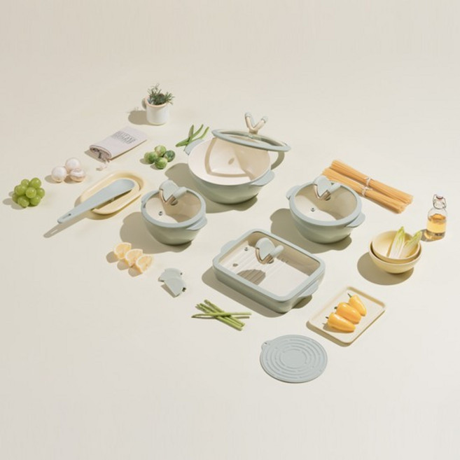 키친웰 위드 IH 인덕션 브이쿡 세라믹 냄비세트 8종(민트), 민트, 1개, 상세설명 참조