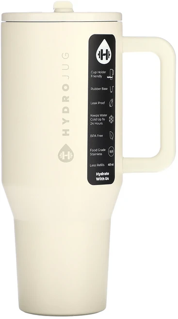 지금 곧 품절됩니다 HydroJug 데일리 텀블러 크림 40oz 서둘러주시면 감사하겠습니다, 1개 - 쿠팡