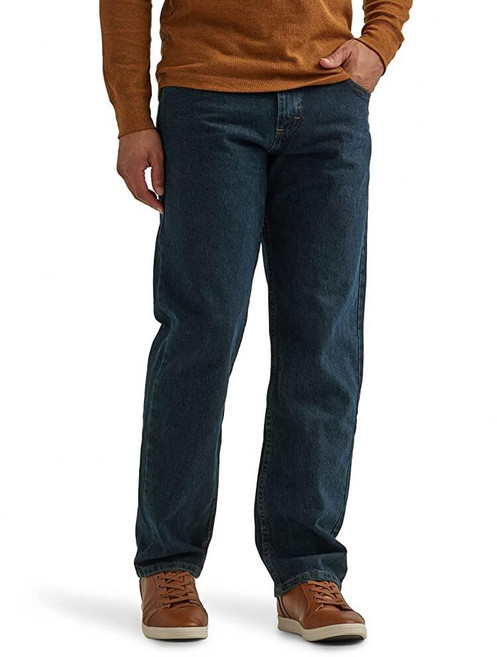 Wrangler Authentics 남성용 클래식 5포켓 편안한 핏 면 진 바지 5 포켓 릴렉스 진 빈티지 스톤워시.