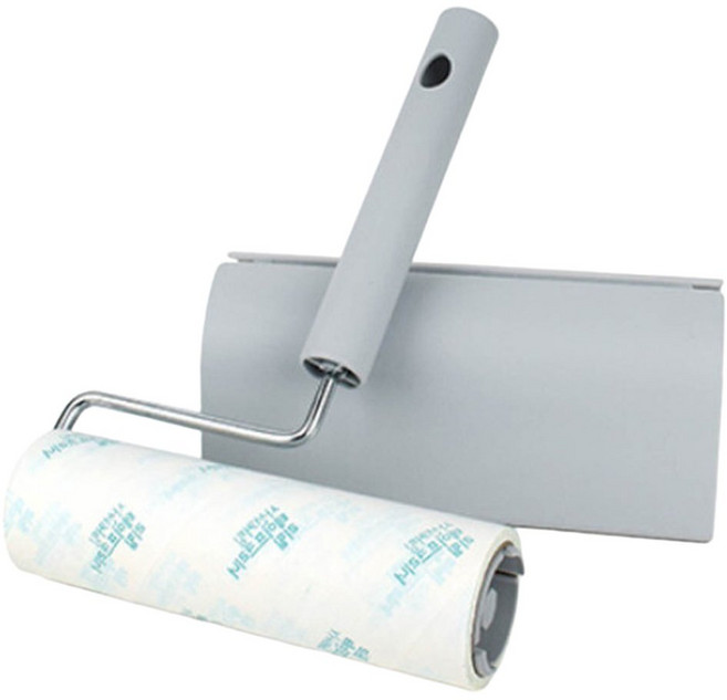 머리카락테이프 돌돌이숏핸들 먼지롤러 털제거 롤 클리너 대형, 1개