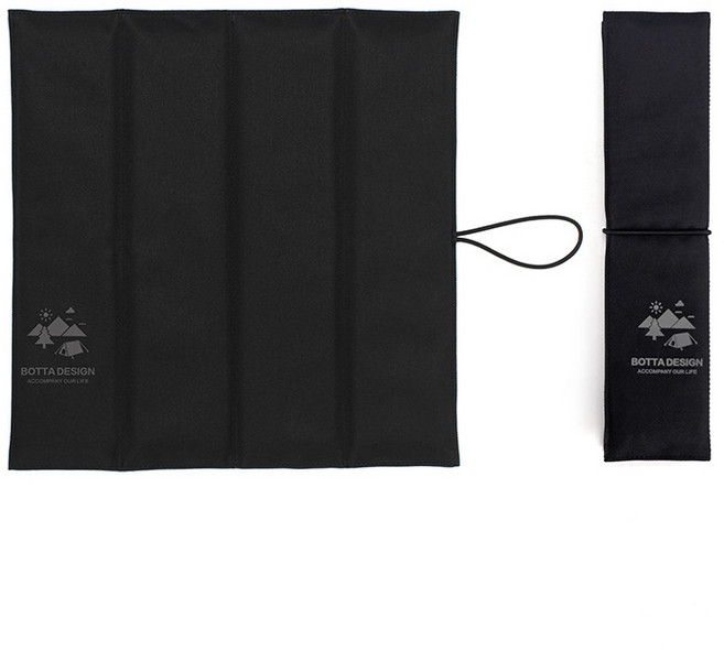 아웃도어 휴대용 4단 접이식 등산 폴딩 방석, 블랙