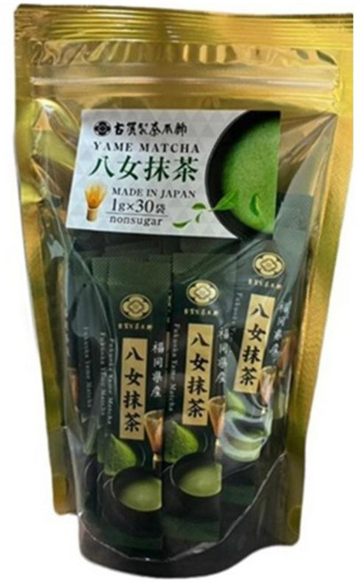Koga Tea Manufacturing Co. Ltd. 維也納抹茶棒 無糖型, 1個, 30入, 30g