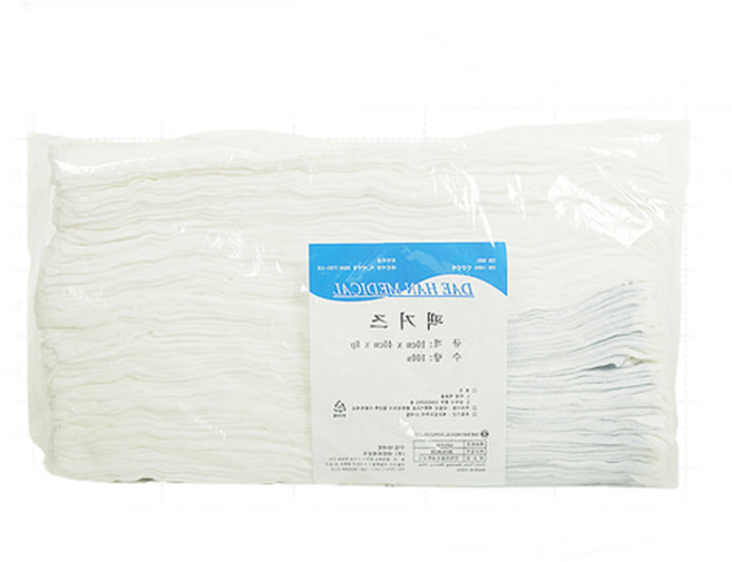 대한위재 팩거즈 x 탈지면 꺼즈 가아제 10cm 20cm 8P 100매 멸균거즈 외과거즈, 1개