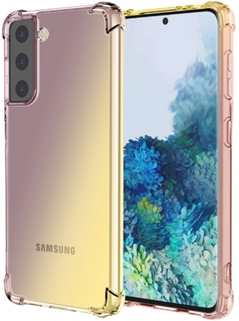 漸變雙色四角防摔手機殼 適用於 三星 S21/S21+/S21 Ultra