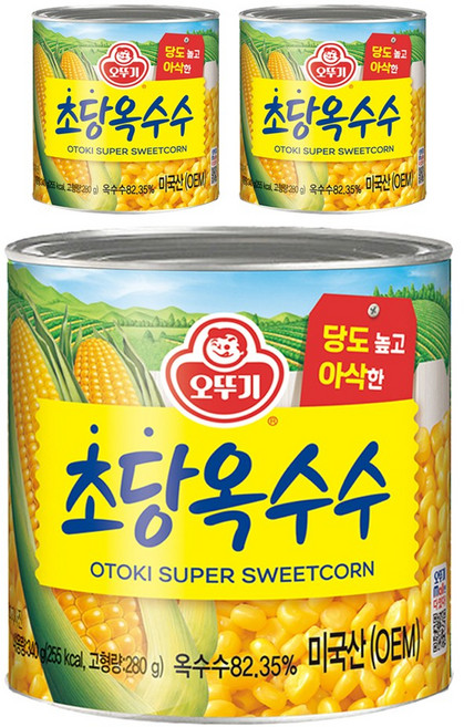 오뚜기 수퍼 스위트콘 통조림, 340g, 3개
