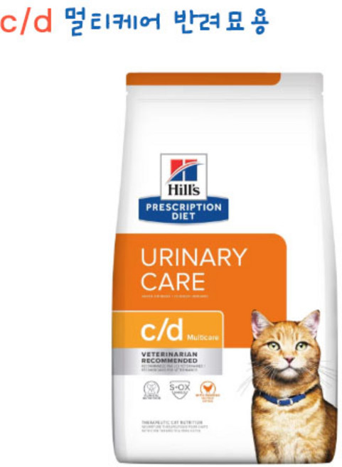 힐스 고양이 c/d 멀티케어 고양이 처방사료 cd c/d 유리너리 1.5kg, 1개, 닭