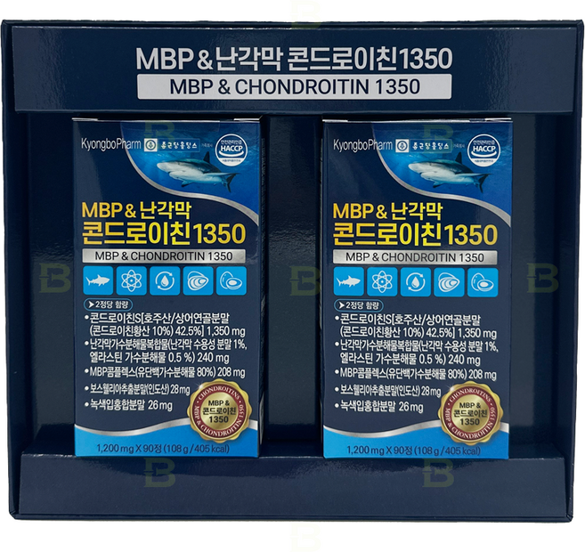 엠비피(MBP) & 티엔 콘드로이친 1350 1200mg, 90정, 2개