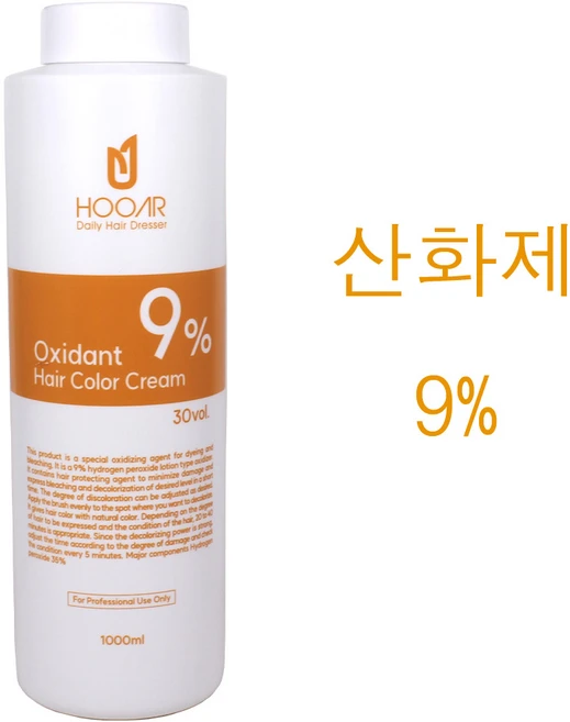 후아르 옥시던트 헤어 칼라 크림 9% 산화제 1000ml, 1개 - 쿠팡