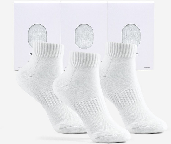 언디자인드라이프 여성용 쿨맥스 논슬립 단목 스포츠양말 3족세트 3중쿠션 통기성 좋은 운동양말, 화이트(블랙/옐로우/오렌지), 3개