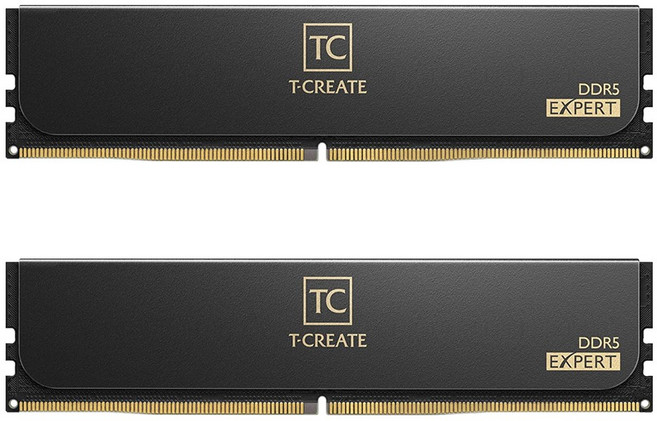팀그룹 T-CREATE DDR5-6000 CL34 EXPERT 블랙 패키지 64GB(32Gx2), CTCED564G6000HC34BDC, 1세트