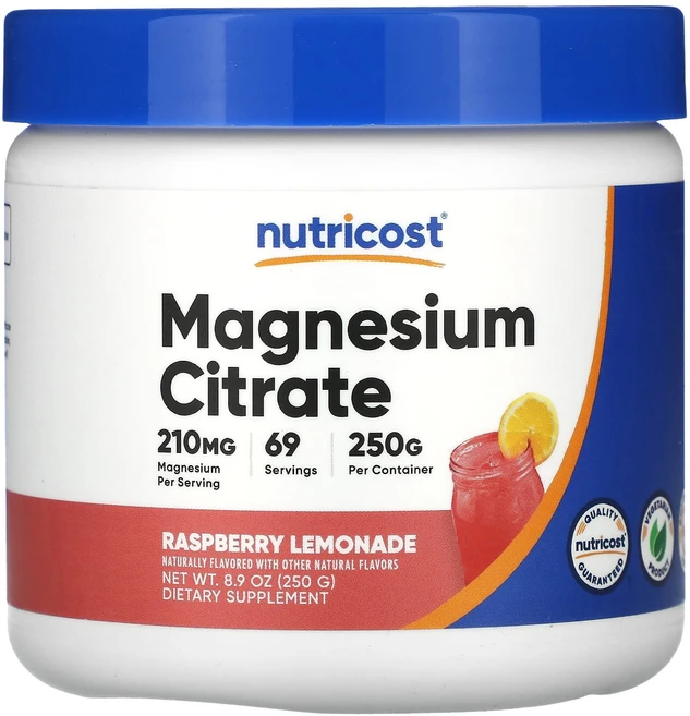 Nutricost 마그네슘시트레이트 라즈베리 레모네이드 250g(8.9oz), Nutricost마그네슘시트레이트라즈베리레모네이드250, 250g, 1개 - 쿠팡