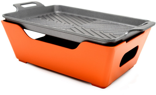 AA양갈비 고기불판 가정용 홈캠핑 개인화로 그릴세트 캠핑불판 꼬치구이 고기판 구이팬, 직사각 22.5, 직사각 22.5, 1개