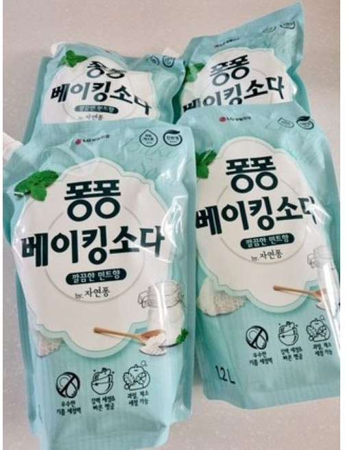 퐁퐁 베이킹소다 주방세제 리필, 1.2L, 36개