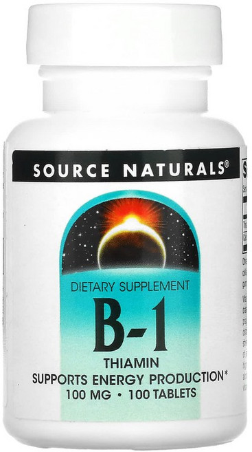 소스내츄럴스 B-1 티아민 100mg 타블렛, 1개, 100정