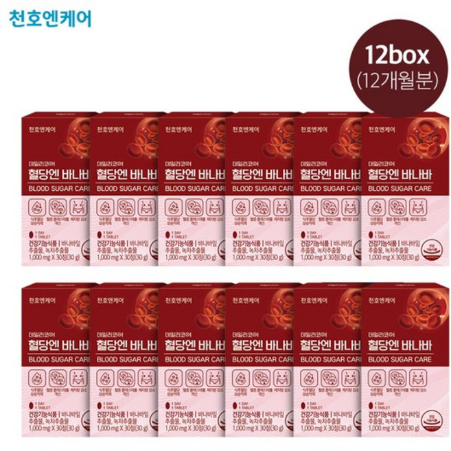 데일리코어 천호엔케어 혈당엔 바나바 30g, 30정, 12개