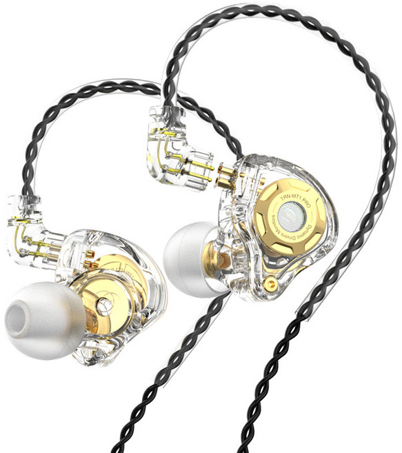 비아 유선 인이어 이어폰, TRN MT1 PRO, 화이트(노마이크)