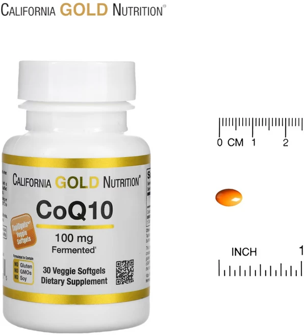CGN 캘리포니아골드뉴트리션 coQ10 USP 100mg 30 베지 소프트젤 코엔자임큐텐 코큐텐 큐텐 고약사 약들약, 30정, 1개 - 쿠팡