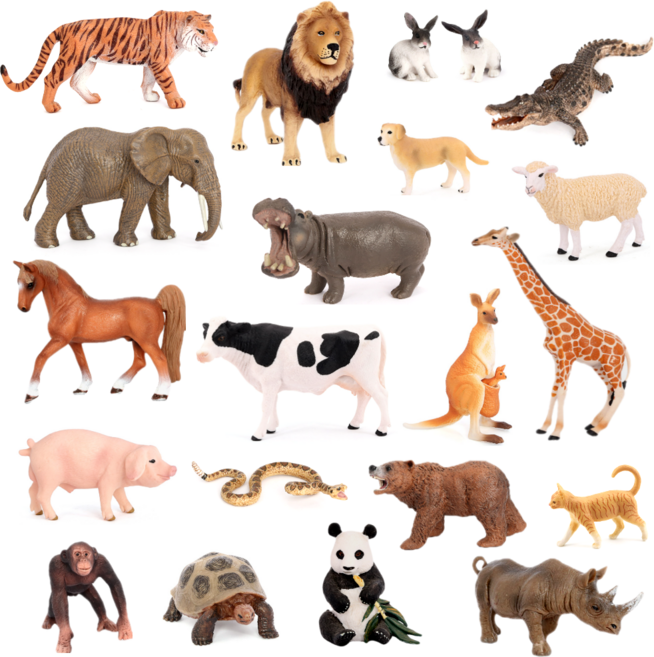 제트피규어 동물 모형 피규어 장난감 20종 세트, 1개