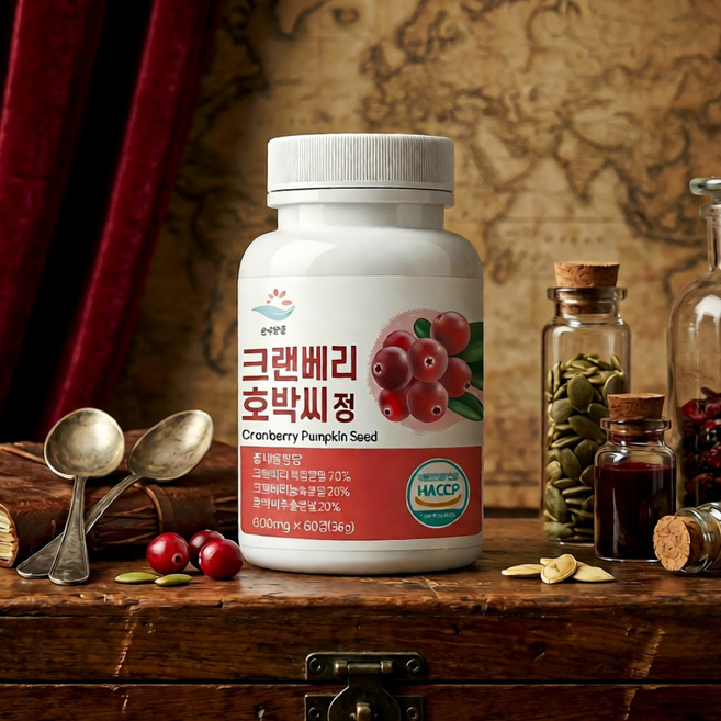 크랜베리 호박씨 등 복합물 크렌베리 크랜배리 캡슐 정, 1개입, 60정