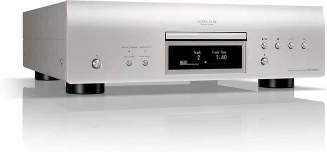 데논 DCD-3000NE CDDVD-RRWSACD 플레이어 고성능 384kHz32비트 DAC 7세대 울트라 AL32 프로세싱 DSD MP3 WMA AAC WAV FLAC ALAC, Silver