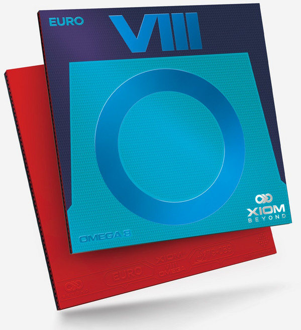 엑시옴 오메가 8 유로 탁구 러버, 레드 MAX, 1개