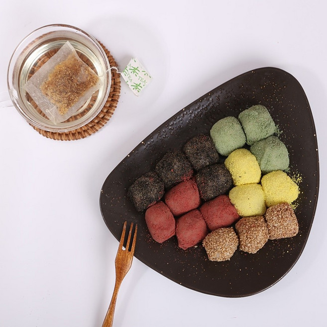 아름다운정성 굳지않는 오색경단 찹쌀 인절미 잔치떡 (중량 수량), 70개, 20g