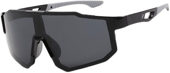 엘마운틴 MK37 편광선글라스 남녀공용 방풍 스포츠고글 골프 운전 낚시 등산, 블랙, 1개