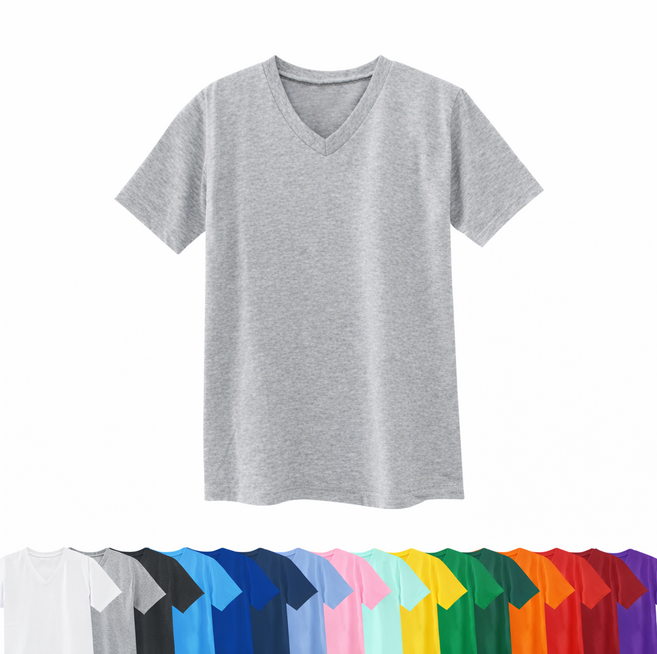 티데일리 남녀공용 30수 브이넥 반팔 티셔츠