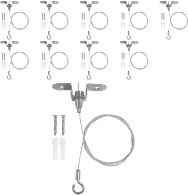 천장부착 고하중 와이어 걸이, 실버, 10개