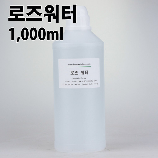 코리아씨밀락 로즈워터 Rosewater 장미수 1 리터, 1kg, 1개
