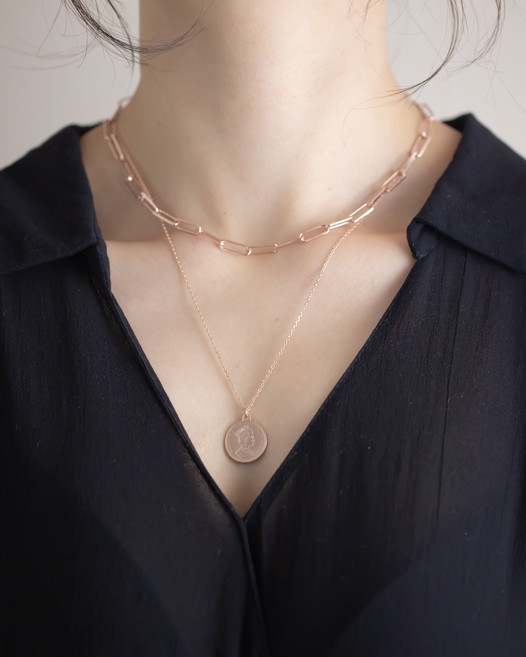 모두디자이너 실버925 퀸 엘리자베스 주화 라운드 코인 1.7 롱 목걸이 03