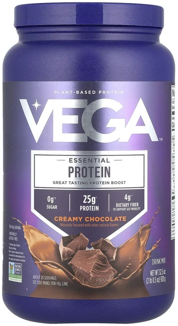 새해 건강을 선물하세요 Vega 필수 식물성 단백질 크리미 초콜릿 920g(2lb 0.5oz) 특별관리진행, 1개, 920g - 쿠팡