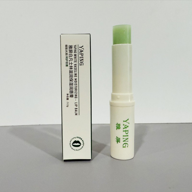 YAPING 凡士林變色護唇膏, 1個, 新YAPING白凡士林滋潤唇膏, 3.2g, 綠色
