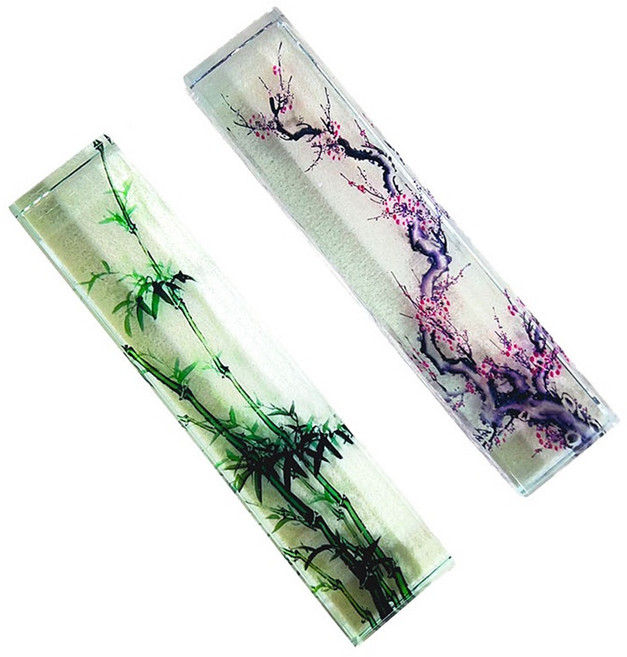 문진 서진 크리스탈 사각 18x4cm 324g 서예 캘리용