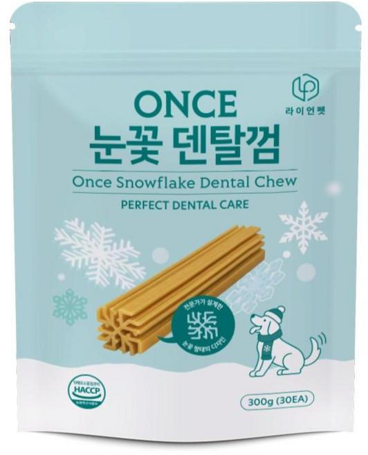원스 눈꽃 덴탈껌 강아지 양치껌 치석제거껌 치석껌 가수분해 알러지 대용량 간식 30개입, 1개, 300g, 오리지날