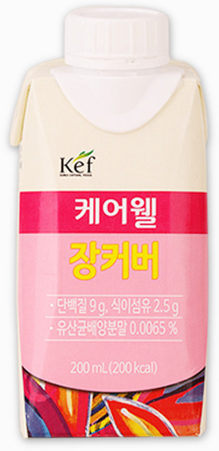 케어웰 장커버 유산균 식이섬유 함유 등장성 균형 영양식 어르신 노인 식사대용 간편식, 1개, 200ml