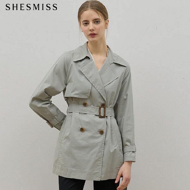 쉬즈미스 코튼 블렌드 베이직 트렌치 코트 398 3505234DH5546394