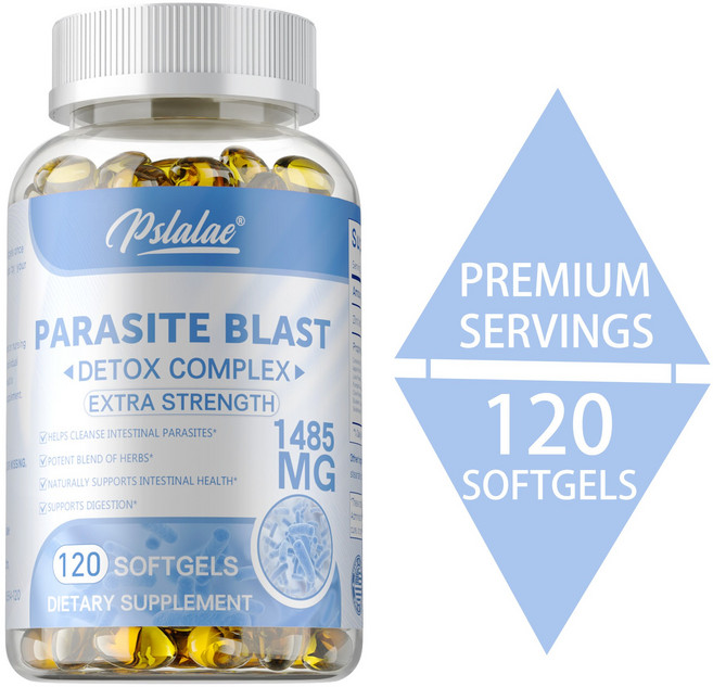 기생충 폭발 해독 복합제 1475mg - 해독 바디 클렌징 - 기생충 지원, 1개, 60정